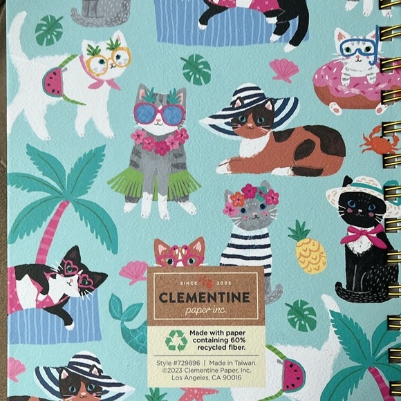 *NWOT*Clementine Cat Print Spiral Notebook Journal - Picture 4 of 4